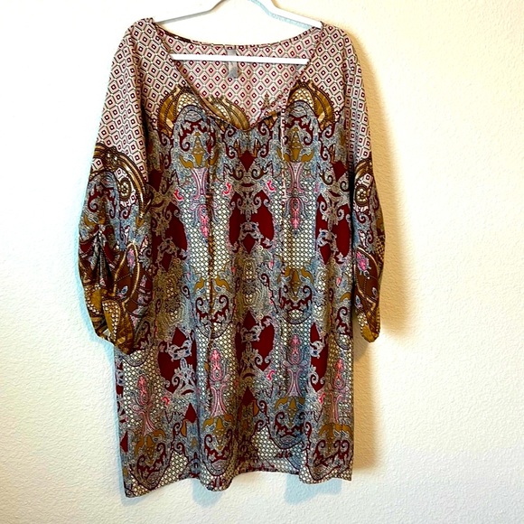 Tua Plus SZ 2XL Multi Color Bohemian Tunic Top - Picture 1 of 5